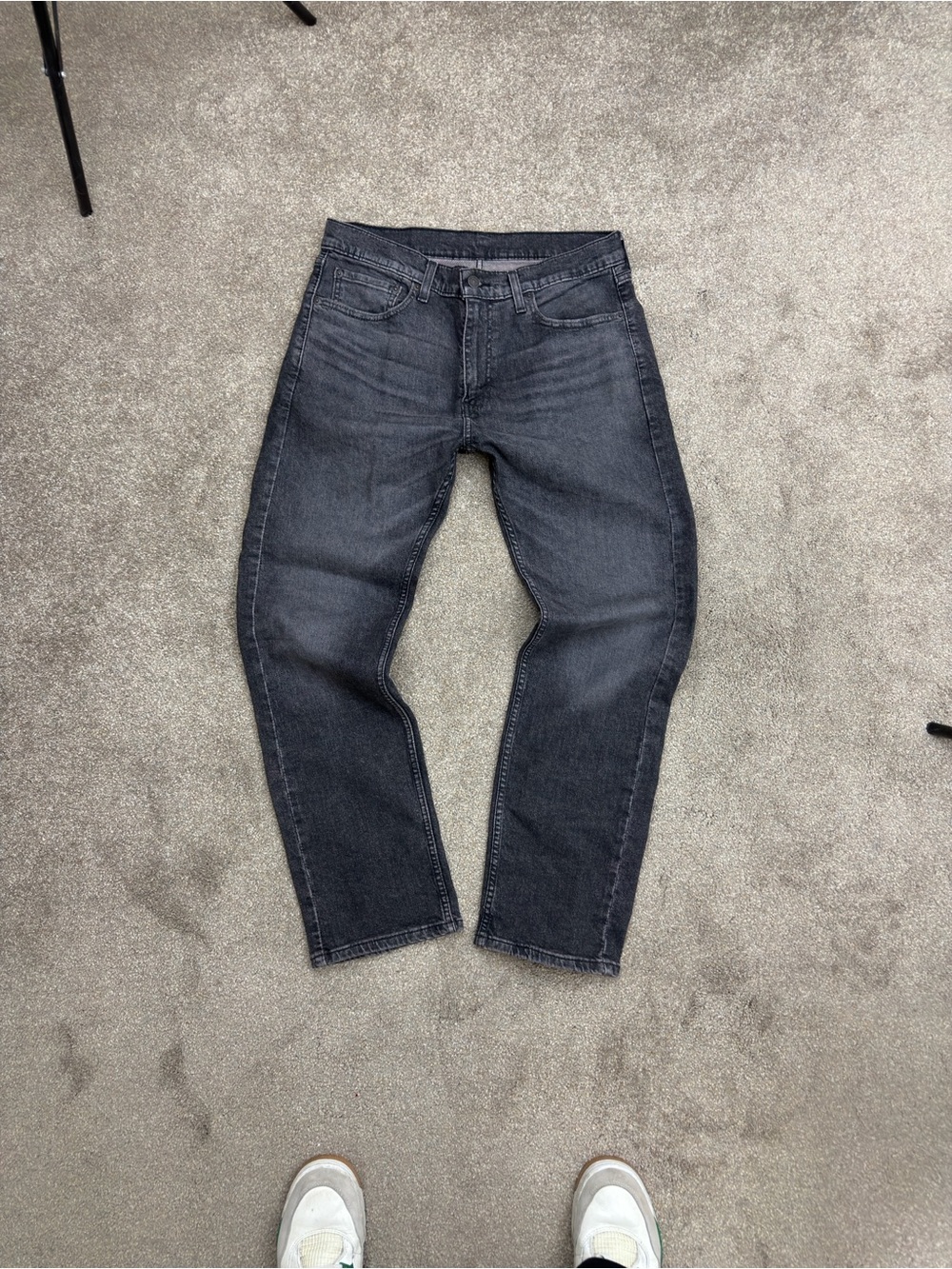 Levi's Slim Straight Jeans in Charcoal Black